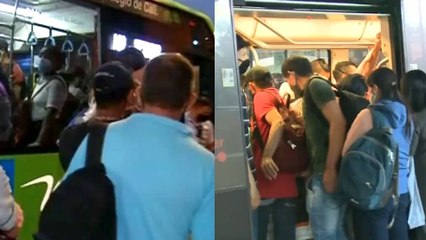 Aglomeraciones en transporte público de Cali y Medellín