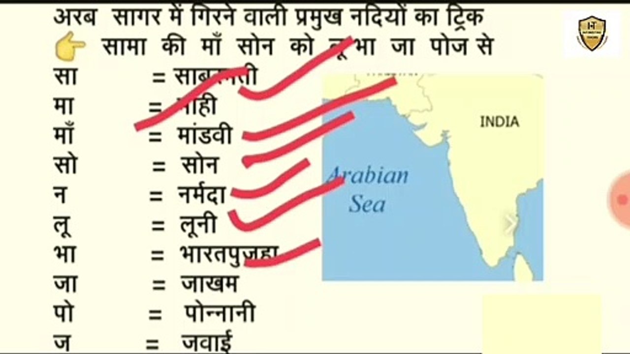 Flow different river in arabian sea trick || important river of india || famous river of india ||  clean river of india