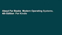 About For Books  Modern Operating Systems, 4th Edition  For Kindle