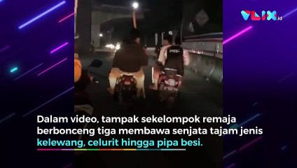 Geng Motor Makin Liar! Berani Pamer Sajam di Jalanan