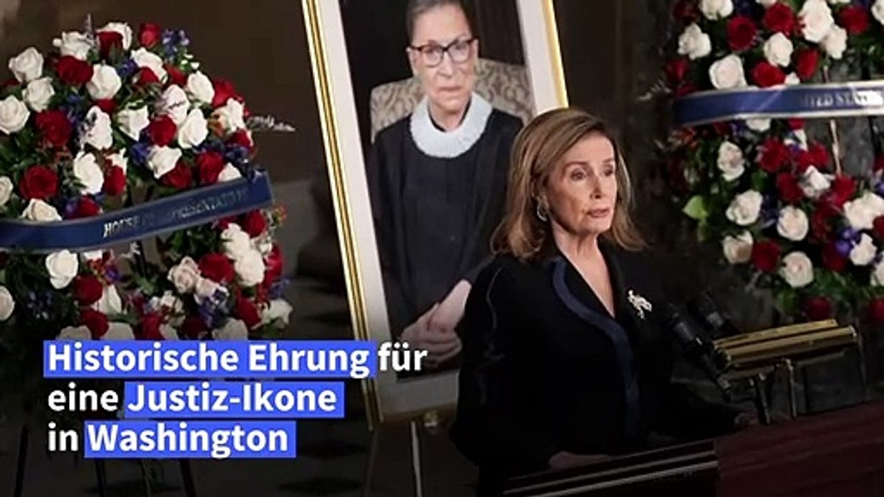 Verstorbene us-verfassungsrichterin ginsburg im kapitol aufgebahrt