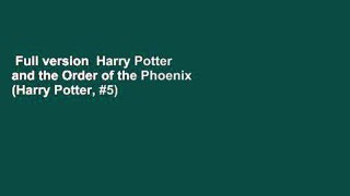 Full version  Harry Potter and the Order of the Phoenix (Harry Potter, #5)  Best Sellers Rank : #3