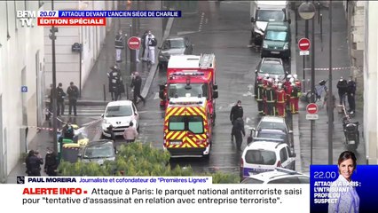 Attaque devant l'ancien siège de Charlie Hebdo