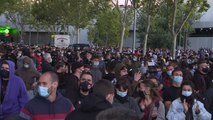 Concentración en apoyo a los detenidos en Vallecas la pasada noche