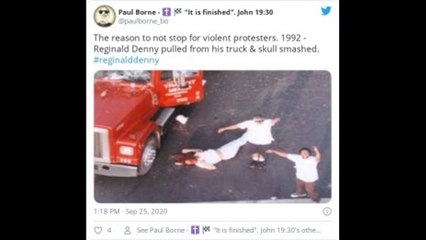 Twitter Trolls Cite Reginald Denny To Defend Cars Driving Through Protesters