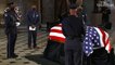 Ruth Bader Ginsburg's personal trainer performs push-ups in front of casket