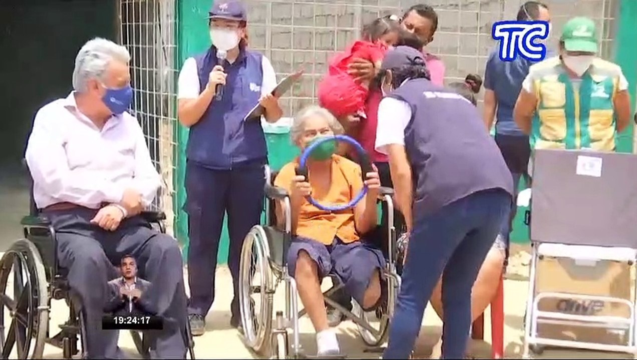 El presidente Lenín Moreno entregó ayudas técnicas a personas con discapacidad en Durán, provincia del Guayas