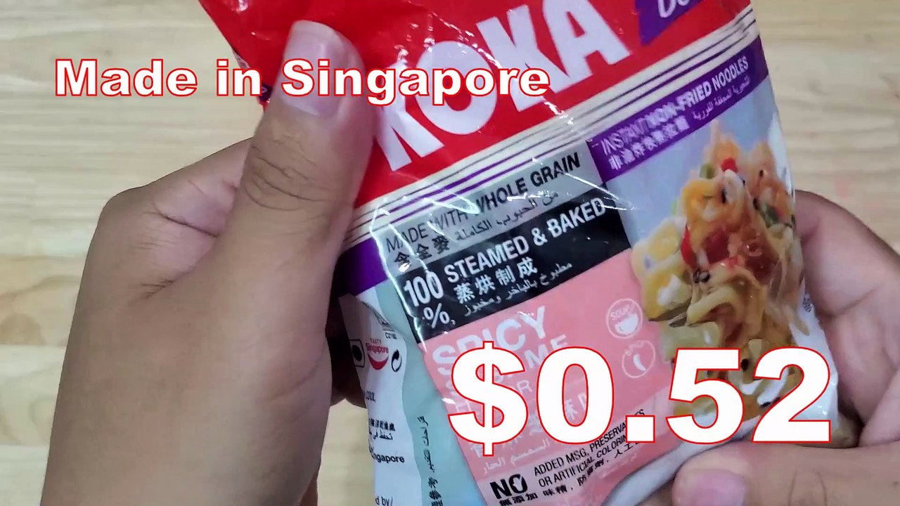 Instant Non-Fried Noodles - Spicy sesame flavor - made in Singapore