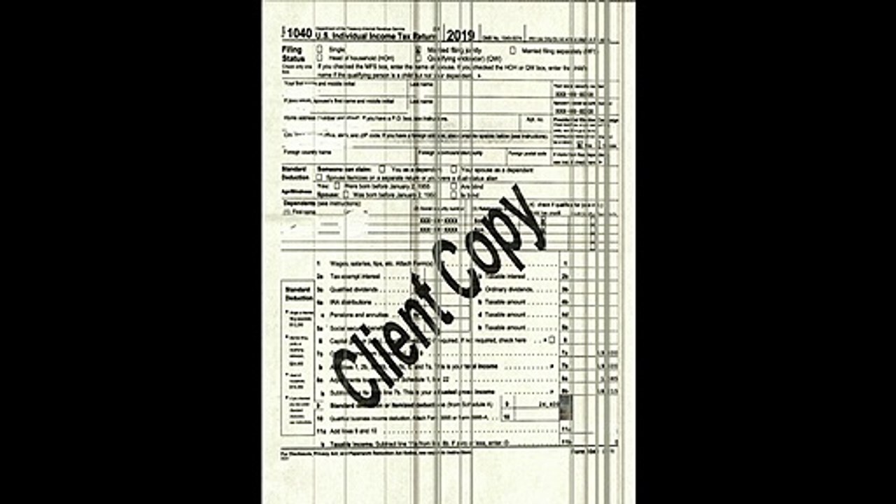 SAMPLE 1040 FORM