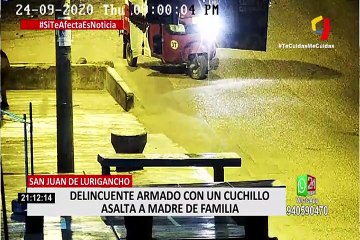 SJL: ladrón arrinconó y amedrentó con cuchillo a mujer para quitarle su celular