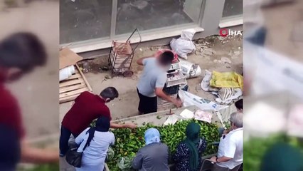 Semt pazarında dolandırıcılık kamerada