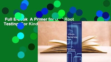 Full E-book  A Primer for Unit Root Testing  For Kindle