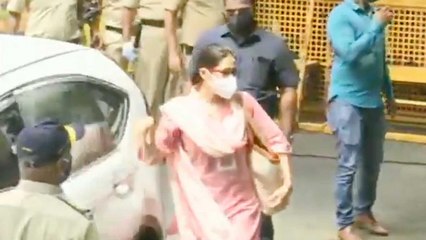 Sara Ali Khan arrives for questioning at the NCB office