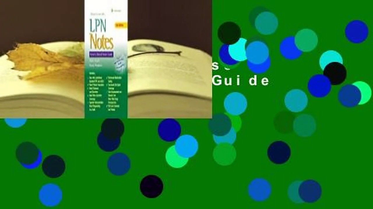 LPN Notes: Nurse's Clinical Pocket Guide  Review