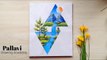 Easy and beautiful landscape illution Painting in triangle shape __ Pallavi Draw