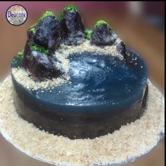 ISLAND CAKE IN A SPOON | NO GELATIN CAKE | AGAR AGAR CAKE | OCEAN JELLY CAKE | CHOCOLATE JELLY CAKE | DESI COOK