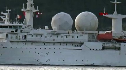 Fransız zırhlı istihbarat gemisi Çanakkale Boğazından geçti