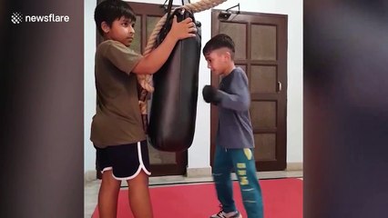 Seven-year-old boy sets Asian record for most punches thrown in one minute