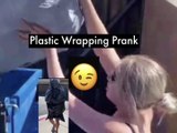 Plastic Wrapping Girl Prank 2020