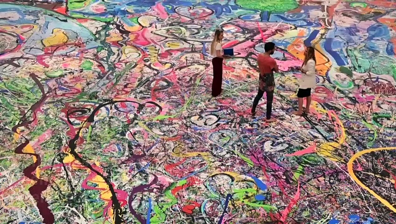 Weltgrößtes gemälde für den guten zweck