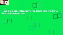 Online lesen  Integrative Produktionstechnik Fur Hochlohnlander Voll