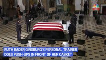 Watch- Ruth Bader Ginsburg's Personal Trainer Does Push-Ups In Front Of Casket