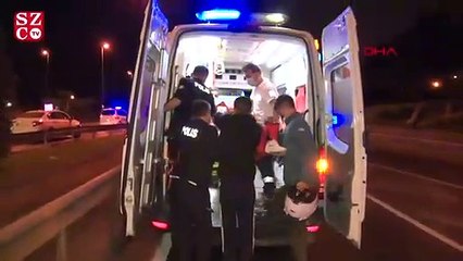 D-100'de baygın halde kadın bulundu