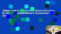 Assessment in Special and Inclusive Education for Salvia/Ysseldyke/Witmer's Assessment in Special