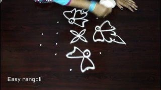 creative rangoli ,designs with 6x2 dots ,   chukkala muggulu ,designs with dots ,   kolam designs