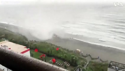 Tornado Spins Along Beach in South Carolina