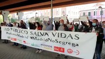 Protestas en Vallecas contra Isabel Díaz Ayuso