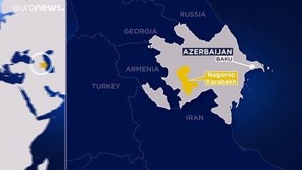 Скачать видео: Azerbaiyán y Armenia reavivan su lucha en el territorio fronterizo de Nagorno Karabaj