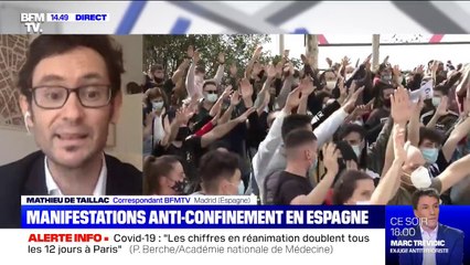 De nouvelles manifestations à Madrid contre un nouveau confinement de plusieurs quartiers