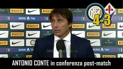 CONTE NEL POST-MATCH DI INTER-FIORENTINA: BRAVISSIMI IN FASE OFFENSIVA MA CREATO TROPPO SQUILIBRIO.