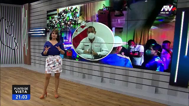 Alicia Retto dando noticias del dia en atv+ noticias
