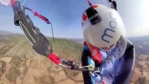 Extreme paragliding in Spain