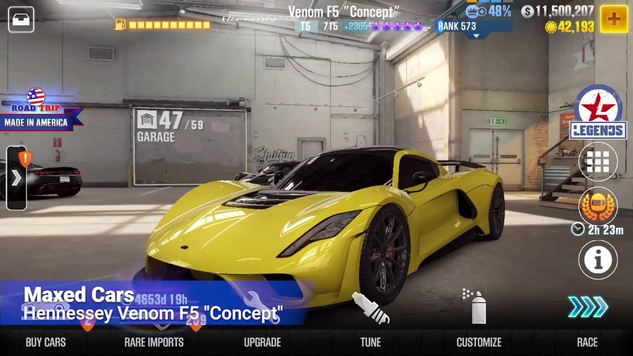 CSR Racing 2 | Maxed Cars | Hennessey Venom F5 "Concept" | SHIFT/TUNE 6,928