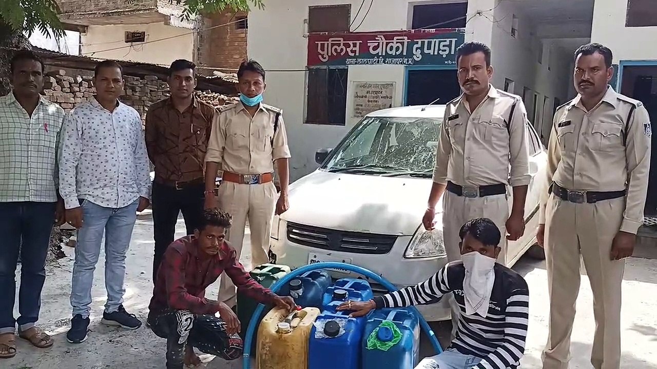 पुलिस ने पकड़े डीजल चोरी के दो कुख्यात आरोपी, एक कार, 90 लीटर डीजल और केन-नली ज़ब्त
