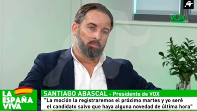 Santiago Abascal responde en exclusiva: ¿Tiene VOX fecha para la moción de censura?