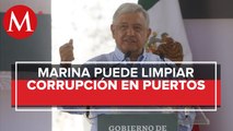 Con la Marina al frente de puertos se combatirá tráfico de drogas, confía AMLO