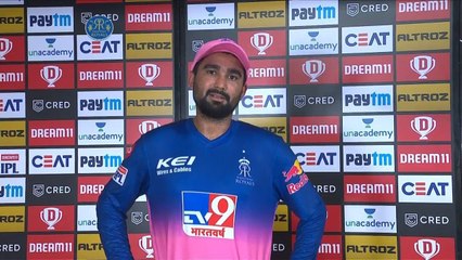 IPL 2020- Rahul Tewatia slams Cottrell for five sixes in an over  | Oneindia Malayalam