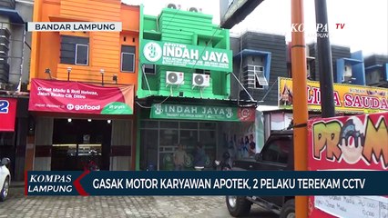 Gasak Motor Karyawan Apotek, Dua Pelaku Terekam CCTV