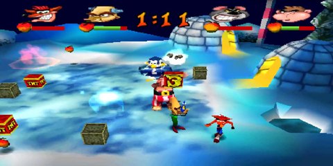 Crash Bash -  Snow Bash Crystal Challenge - PLAYSTATION SONY