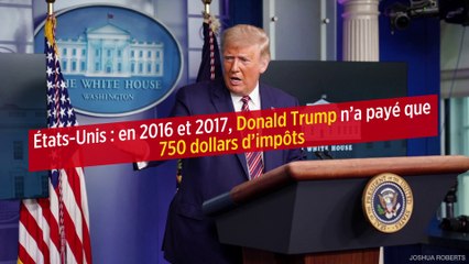 États-Unis : en 2016 et 2017, Donald Trump n'a payé que 750 dollars d'impôts