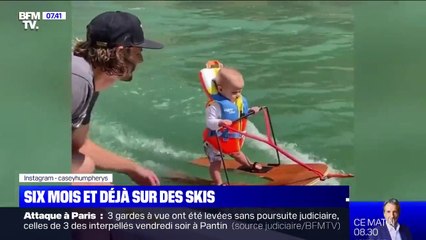 Aux États-Unis, la surprenante vidéo d'un bébé de six mois faisant du ski nautique