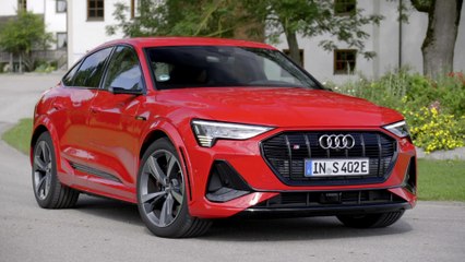 Audi e-tron S Sportback Exterior Design in Catalunya red