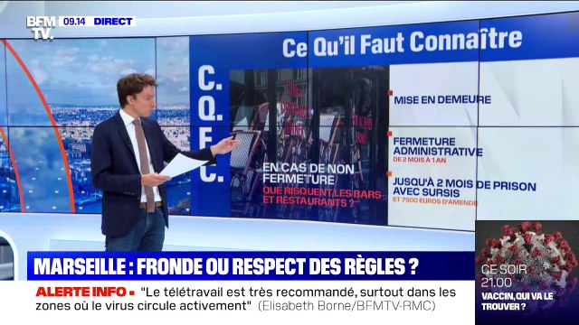 Que risquent les bars et restaurants s'ils ne ferment pas ?