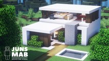 Minecraft - Modern House Tutorial ｜How to Build a River House in Minecraft (#137)