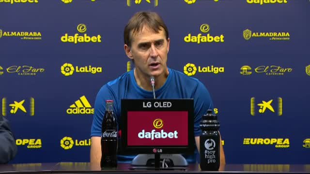 Lopetegui tras vencer al Cádiz 3 a 1: Siempre es importante conseguir los tres puntos