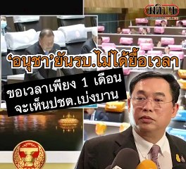 อนุชายันรัฐบาลไม่ได้ยื้อเวลา ขอ 1 เดือน จะเห็นปชต.เบ่งบาน